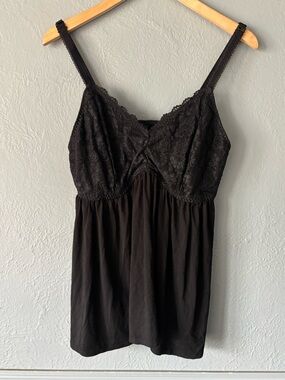 Torrid Black Lace Sleep Cami Top Adjustable Straps Size 2